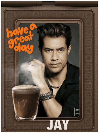 Man And Cup Of Coffee Saying Have A Great Day Jay GIF