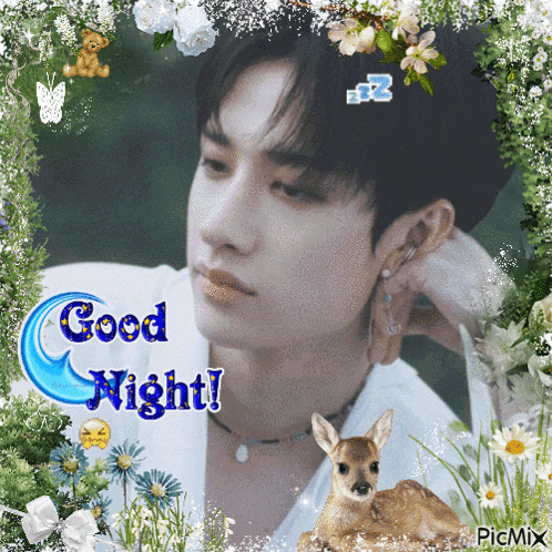 Man And Deer Good Night GIF