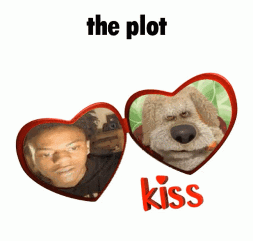 Man And Dog With The Plot Kiss GIF