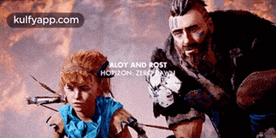 Man And Girl In Alloy And Rust Horizon Zero Dawn GIF