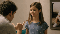 Man And Girl Making Pinky Promise GIF