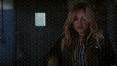 Man And Girl On Bench Saying CO GIF