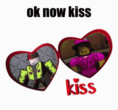 Man And Girl Saying Ok Now Kiss GIF