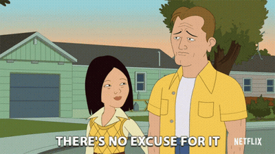 Man And Girl Saying There's No Excuse For It GIF
