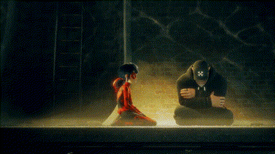 Man And Girl Sitting Together Saying You Can Love Them And Disagree With Them GIF