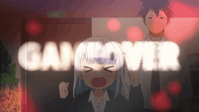 Man And Girl With Game Over Sign GIF