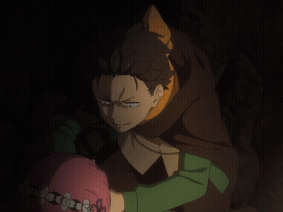 Man And Girl With Pink Hair In Dark Room GIF