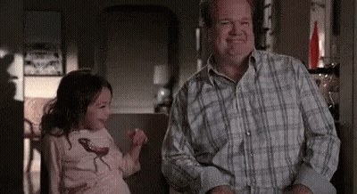 Man And Little Girl Dancing In Living Room GIF