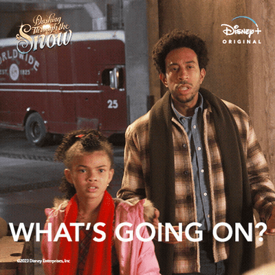 Man and Little Girl Saying What's Going On