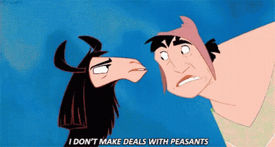 Man And Llama From The Emperor's New Groove Talking GIF