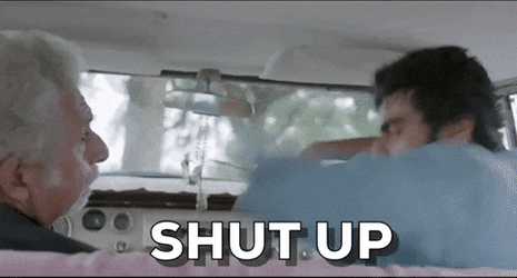 Man And Old Man Angry Shut Up Baby I Know It GIF