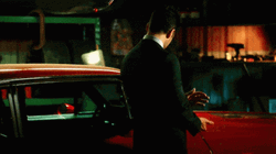 Man And Red Car Dawn GIF