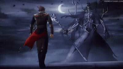Man And Skeleton Standing Together GIF