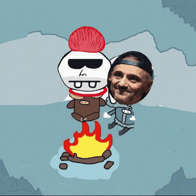 Man And Sock Monkey With Paint Me Like One Of Your Vee Friends GIF
