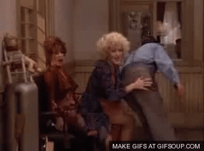 Man And Two Women Singing Into Microphones GIF
