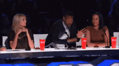Man And Two Women Sitting At Table With Soda GIF