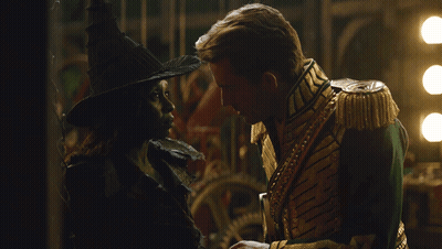 Man And Witch Looking At Each Other Saying I Have Changed GIF