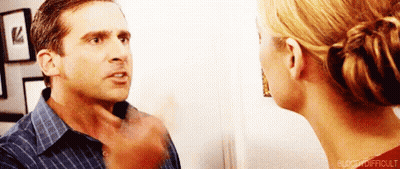 Man And Woman Arguing Woman Pointing At His Face GIF