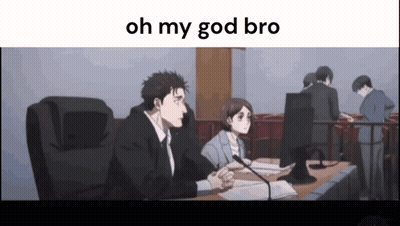 Man And Woman At Desk With Microphone Saying Oh My God Bro GIF