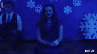 Man And Woman Blue Snowflake Wall Netflix Logo GIF