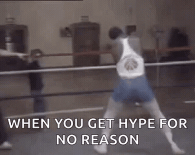 Man And Woman Boxing Ring Woman Getting Hyped GIF
