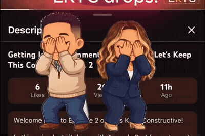 Man And Woman Covering Faces With Hands GIF