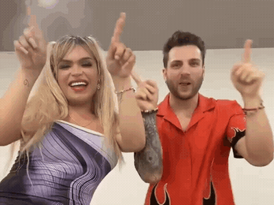 Man And Woman Dancing And Smiling GIF