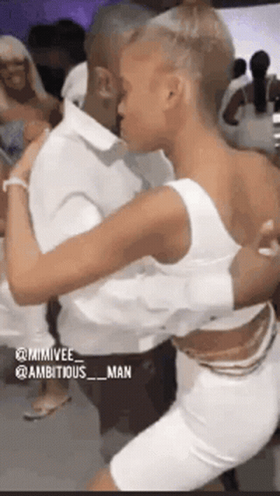 Man And Woman Dancing At Party GIF