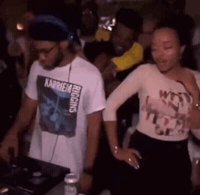 Man And Woman Dancing At Party GIF