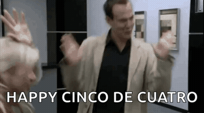 Man And Woman Dancing Happy Cinco De Cuatro GIF