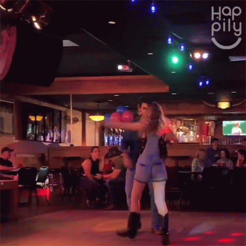 Man And Woman Dancing In Bar Hop Pillu GIF