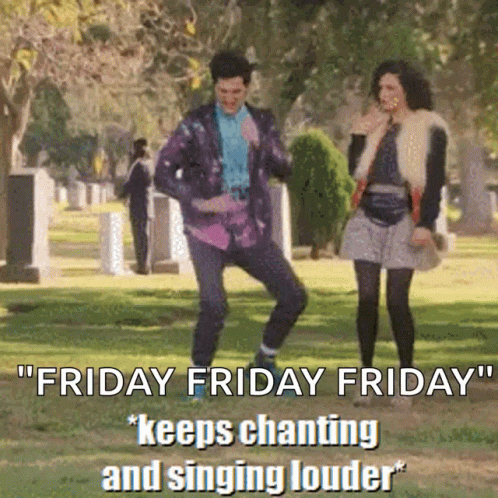 Man And Woman Dancing In Cemetery Friday Friday Friday GIF