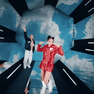Man And Woman Dancing In Cloudy Room GIF