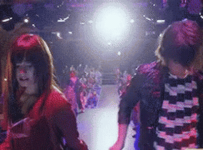 Man And Woman Dancing In Crowd GIF