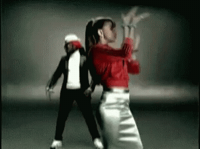 Man And Woman Dancing In Dark Room GIF