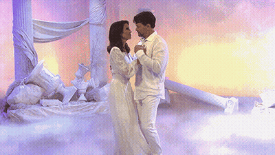 Man And Woman Dancing In Foggy Room GIF
