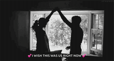 Man And Woman Dancing In Front Of Window Saying I Wish This Was Us Right Now GIF