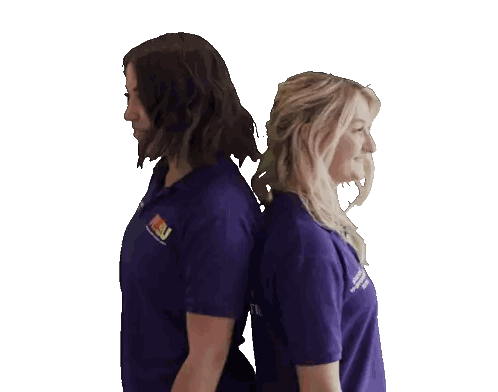 Man And Woman Dancing In Purple Shirts Sticker