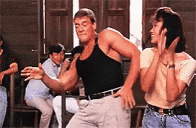 Man And Woman Dancing In Room GIF