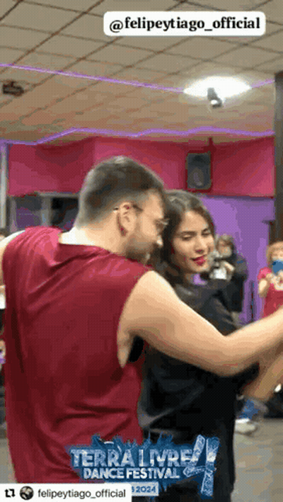 Man and Woman Dancing in Studio Terra Livre