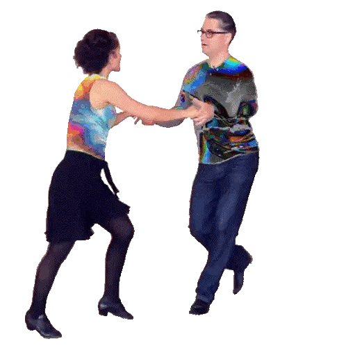 Man And Woman Dancing, Man With Glasses Sticker
