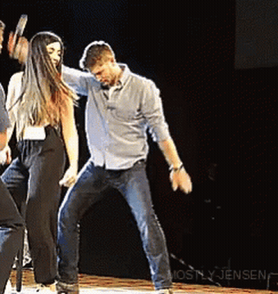 Man And Woman Dancing Mostly Jensen GIF
