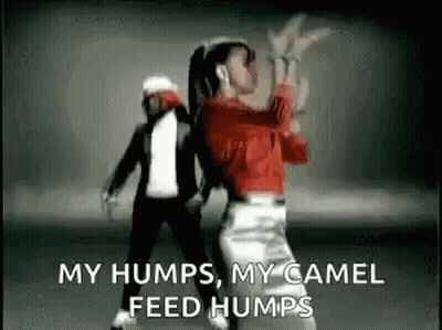 Man And Woman Dancing My Humps GIF