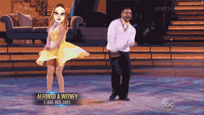 Man And Woman Dancing On Dancing With The Stars GIF
