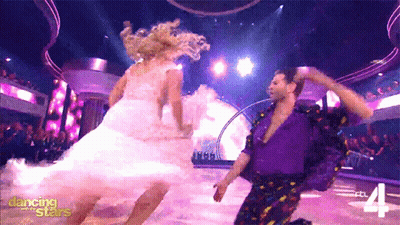 Man And Woman Dancing On Dancing With The Stars GIF