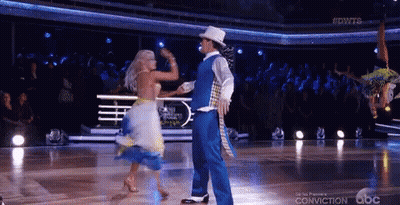 Man And Woman Dancing On Dancing With The Stars GIF
