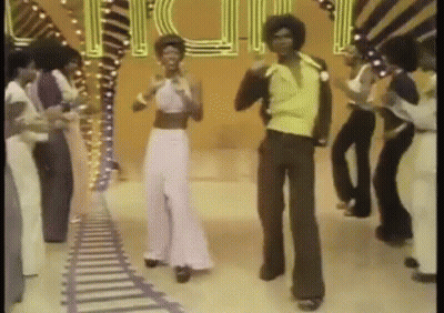 Man And Woman Dancing On Stage GIF