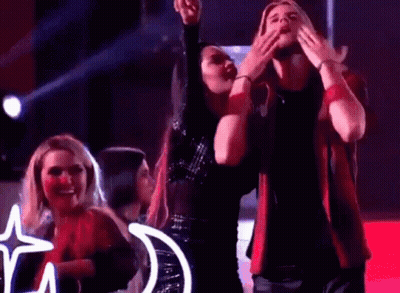 Man And Woman Dancing On Stage In Club GIF