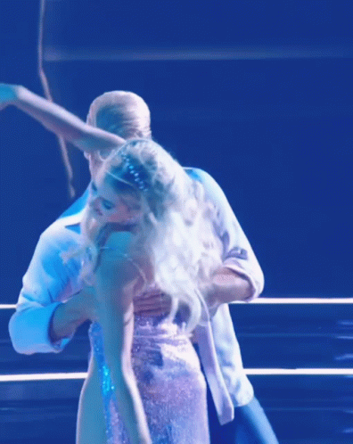 Man And Woman Dancing On Stage GIF