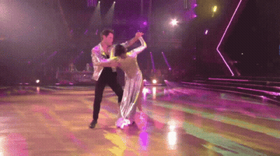 Man And Woman Dancing On Wooden Floor GIF